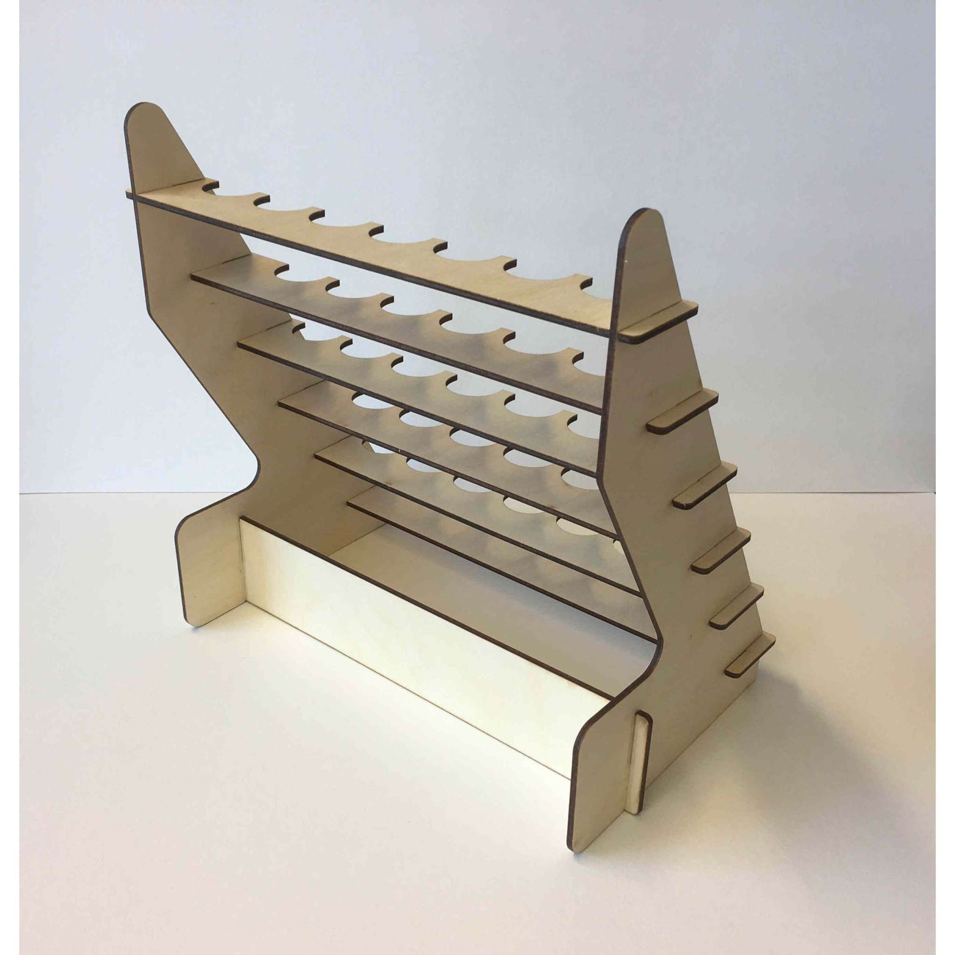 Farbenregal für Vallejo Farben, Holzdeko-Lasercut-Gravur, Tischfarbenständer für Acrylfarben, stabiler Farbständer aus Holz