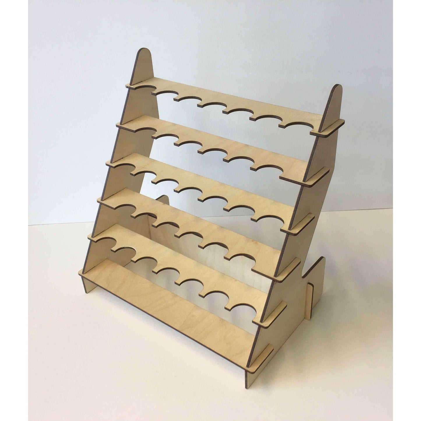 Farbenregal für Vallejo Farben, Holzdeko-Lasercut-Gravur Tischständer für Acrylfarben, platzsparendes Farbständer-Design