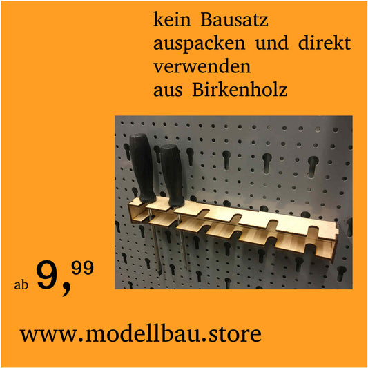 Screwdriver holder suitable for Küpper Skadis Pegboard