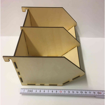 Holzlaste-aufbewahrungsbox für Ikea Skadis Pegboard, aus Holzdeko-Lasercut-Gravur gefertigt, mit praktischer Aufbewahrungslösung