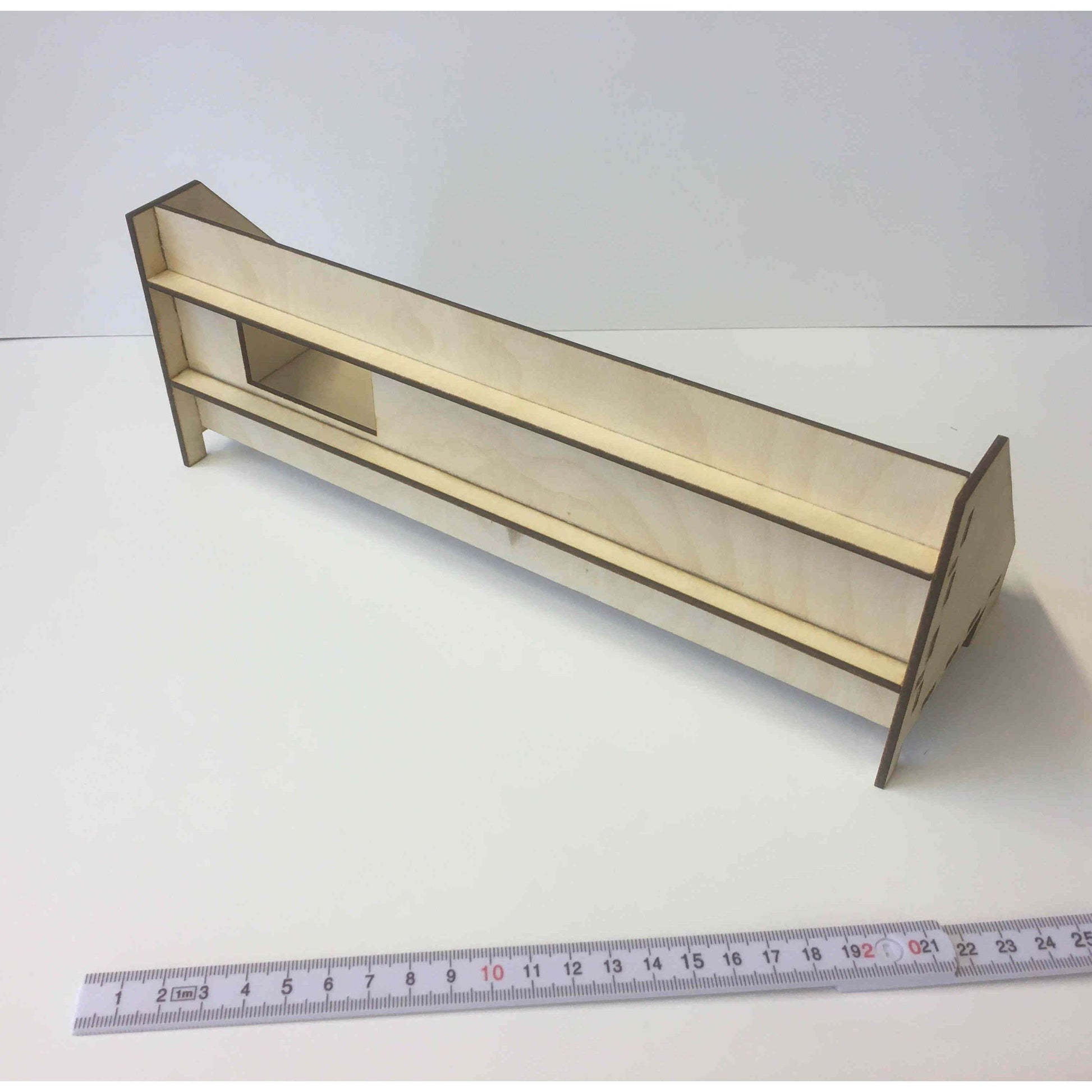 Holzdeko-Lasercut-Gravur Regal für Stichsäge und French Cleat Leisten, Wandaufbewahrung für Werkzeuge und Zubehör